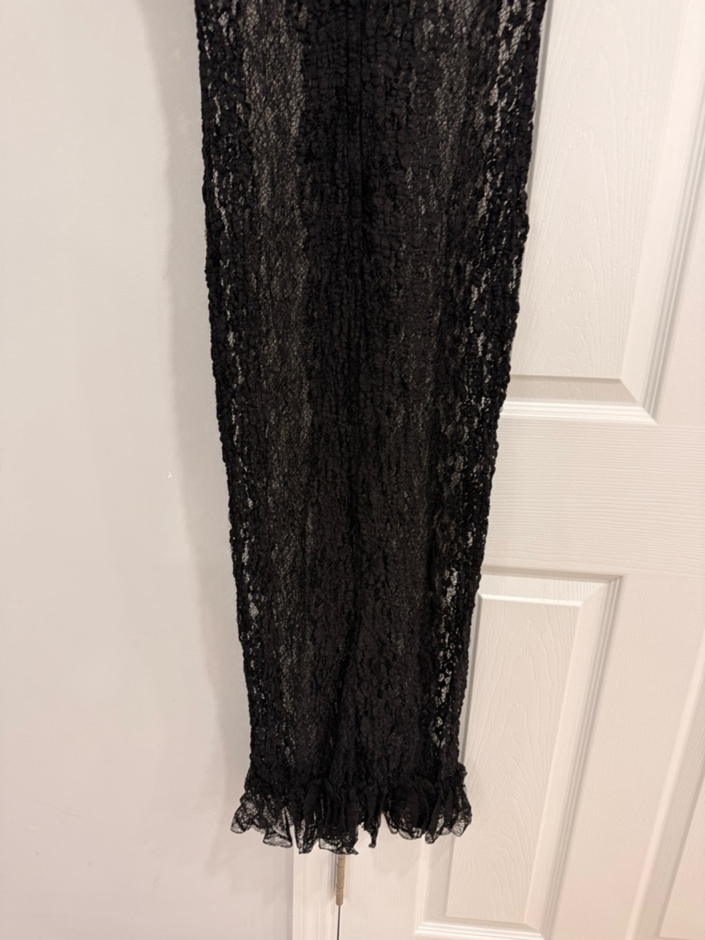 Dolce & Gabbana Black Lace Runway Midi Dress Sheer Elegant Size 44 - Picture 9 of 11